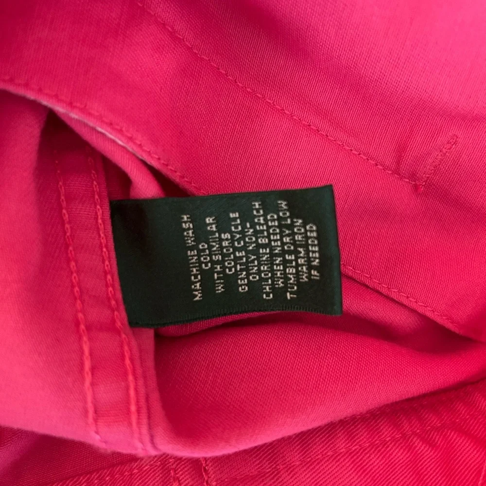 Lauren Jeans Co Ralph Lauren Pink Denim Jacket 2X Plus Size Cotton - Picture 7 of 7